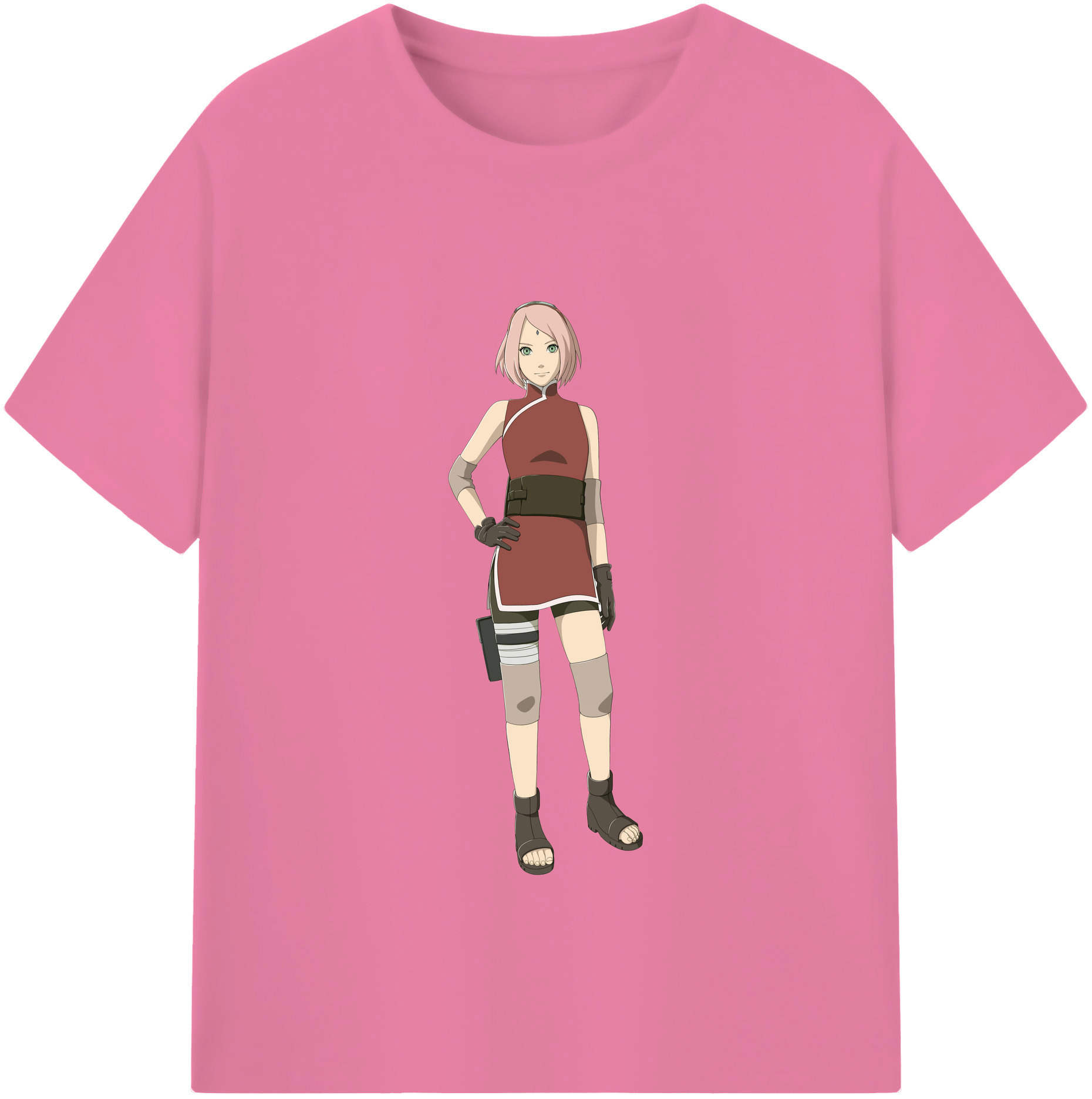 （画像用） NARUTO -ナルト- 春野サクラ Haruno Sakura 綿100％半袖Tシャツ（フロントプリント）